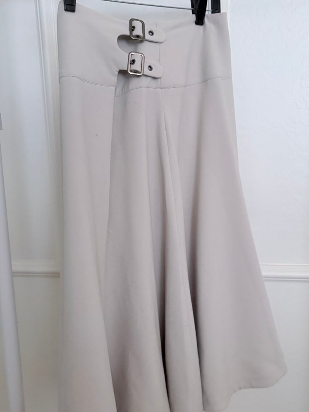 ASOS Light Gray Wrap Skirt - Double Buckle - US 4